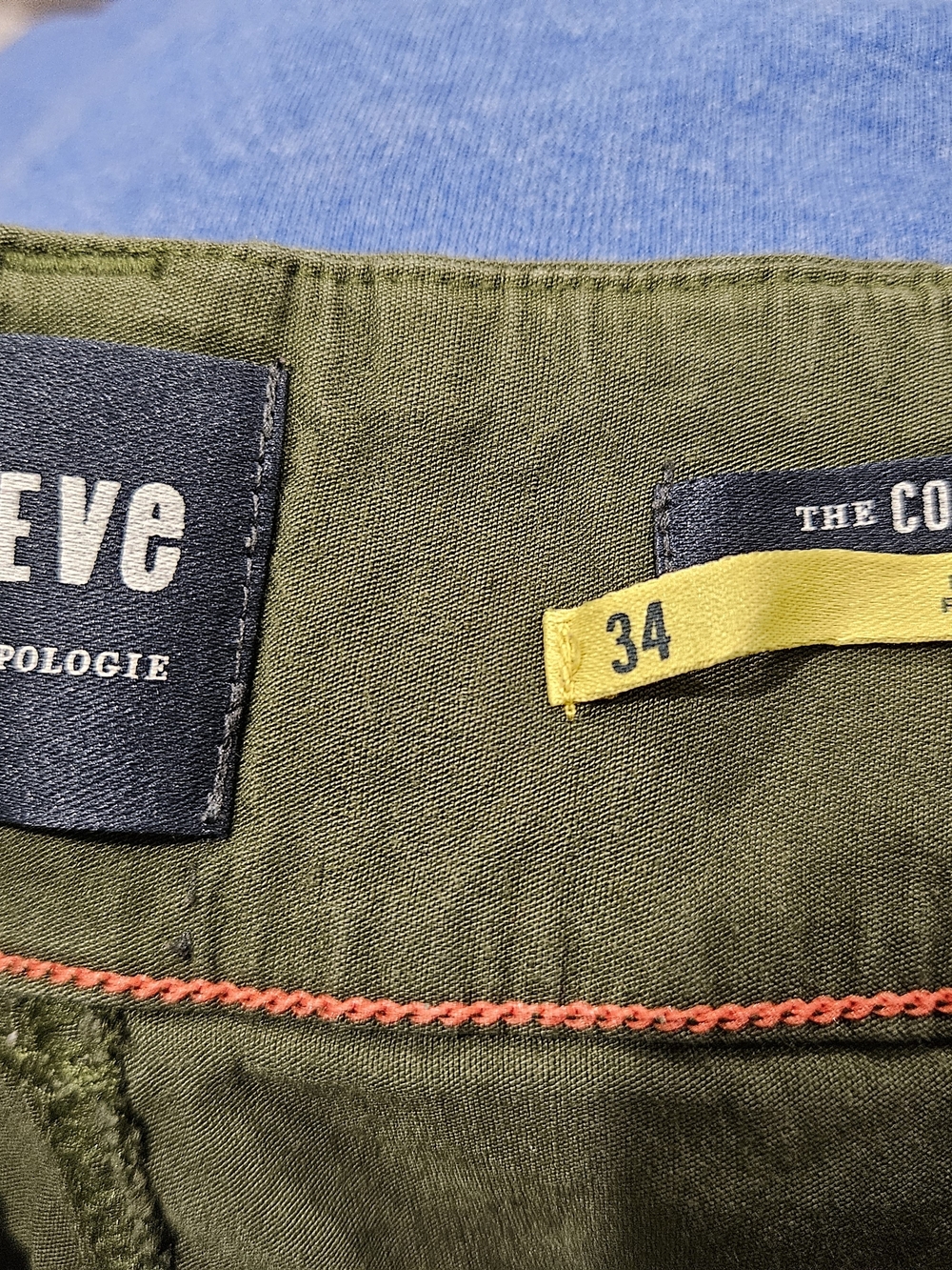 Mauve Olive Green Cropped Wide-Leg Pants Anthropologie - Picture 5 of 6